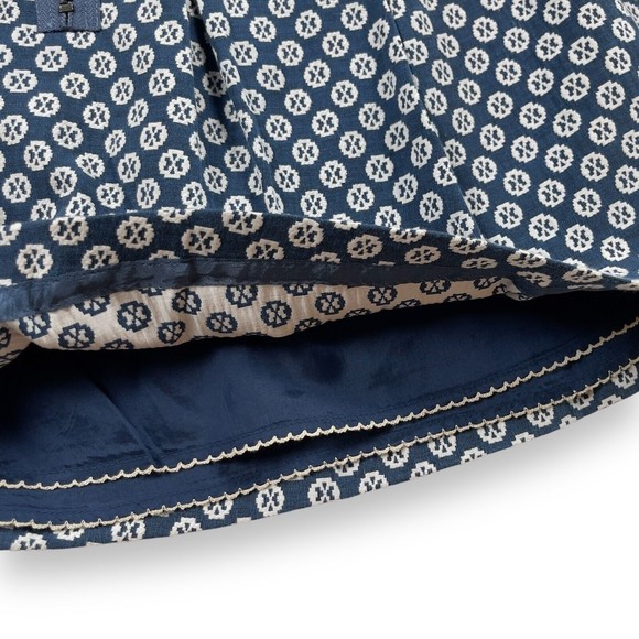 Anthropologie Maeve Fourth Street Swing Blue Pattern Skirt Womens Size 10 - Picture 4 of 13